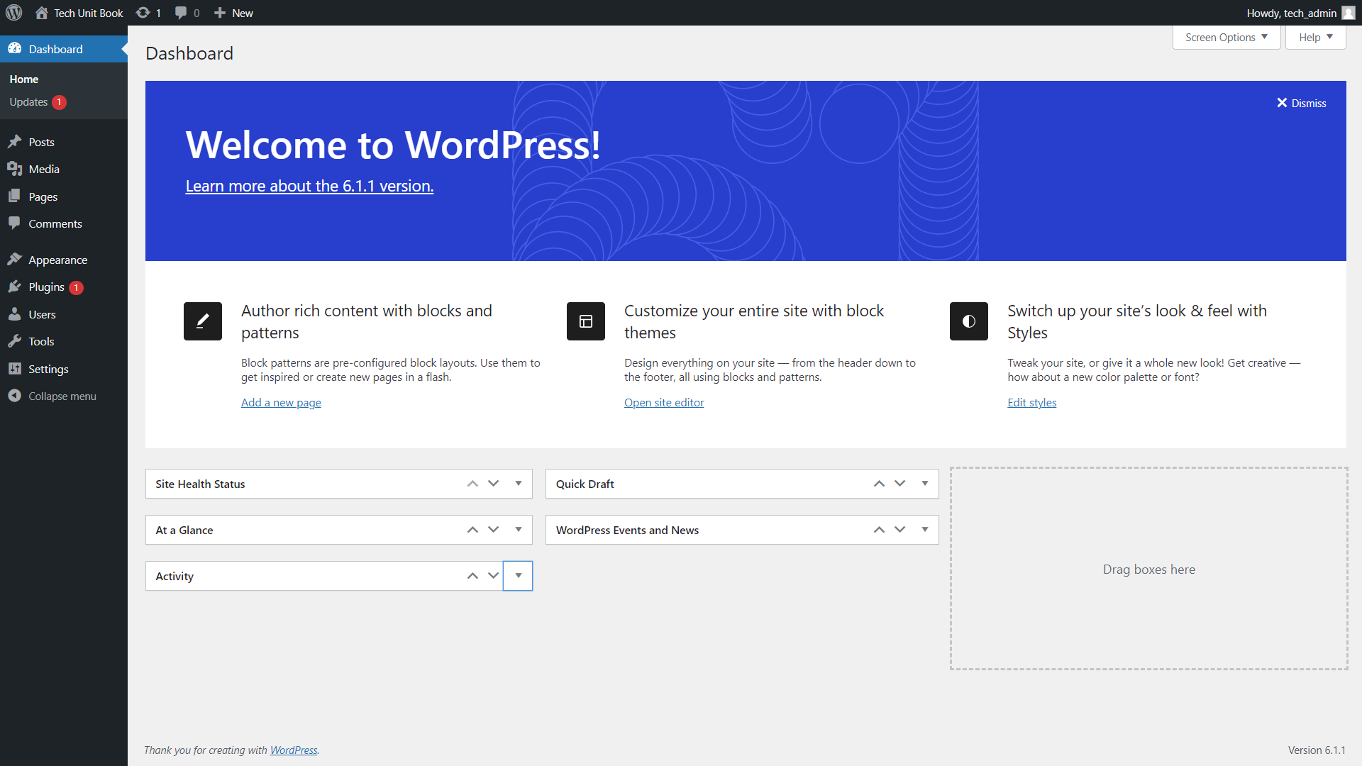 wordpress admin